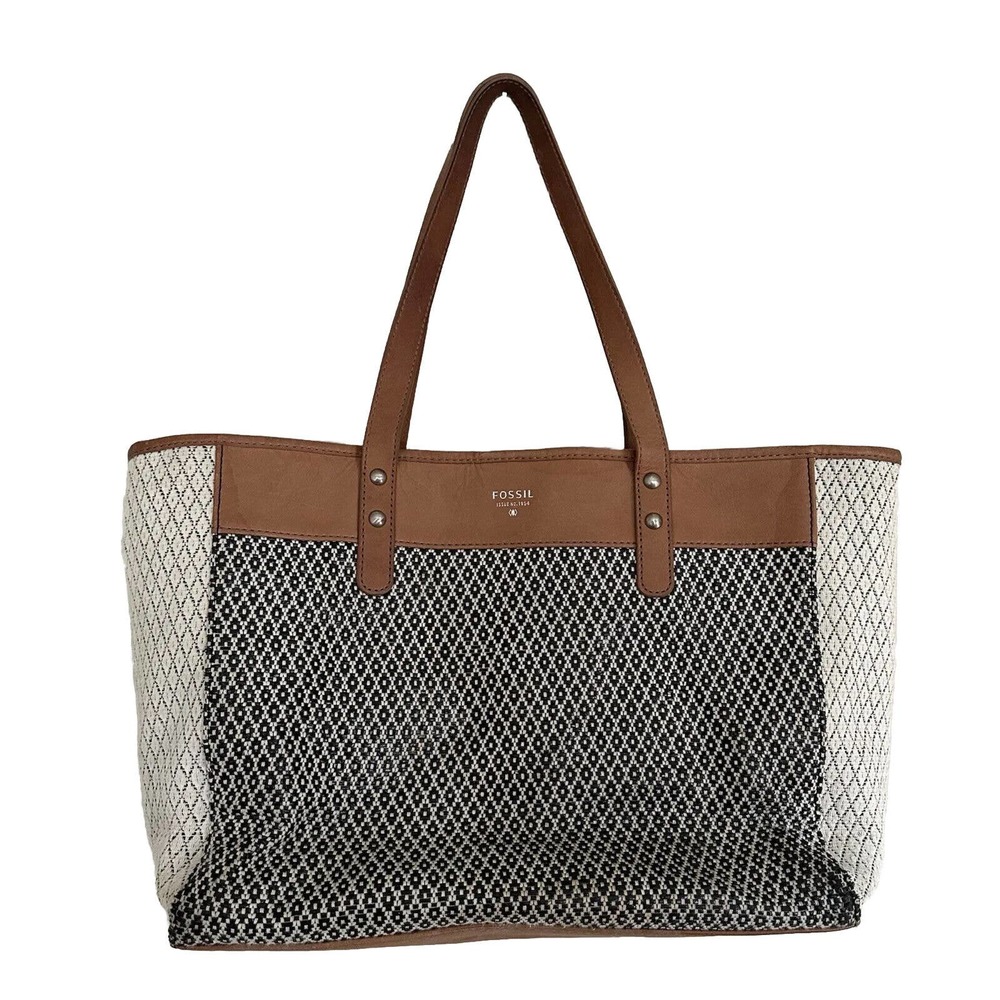 Fossil Tote Shopper Bag Brown Leather